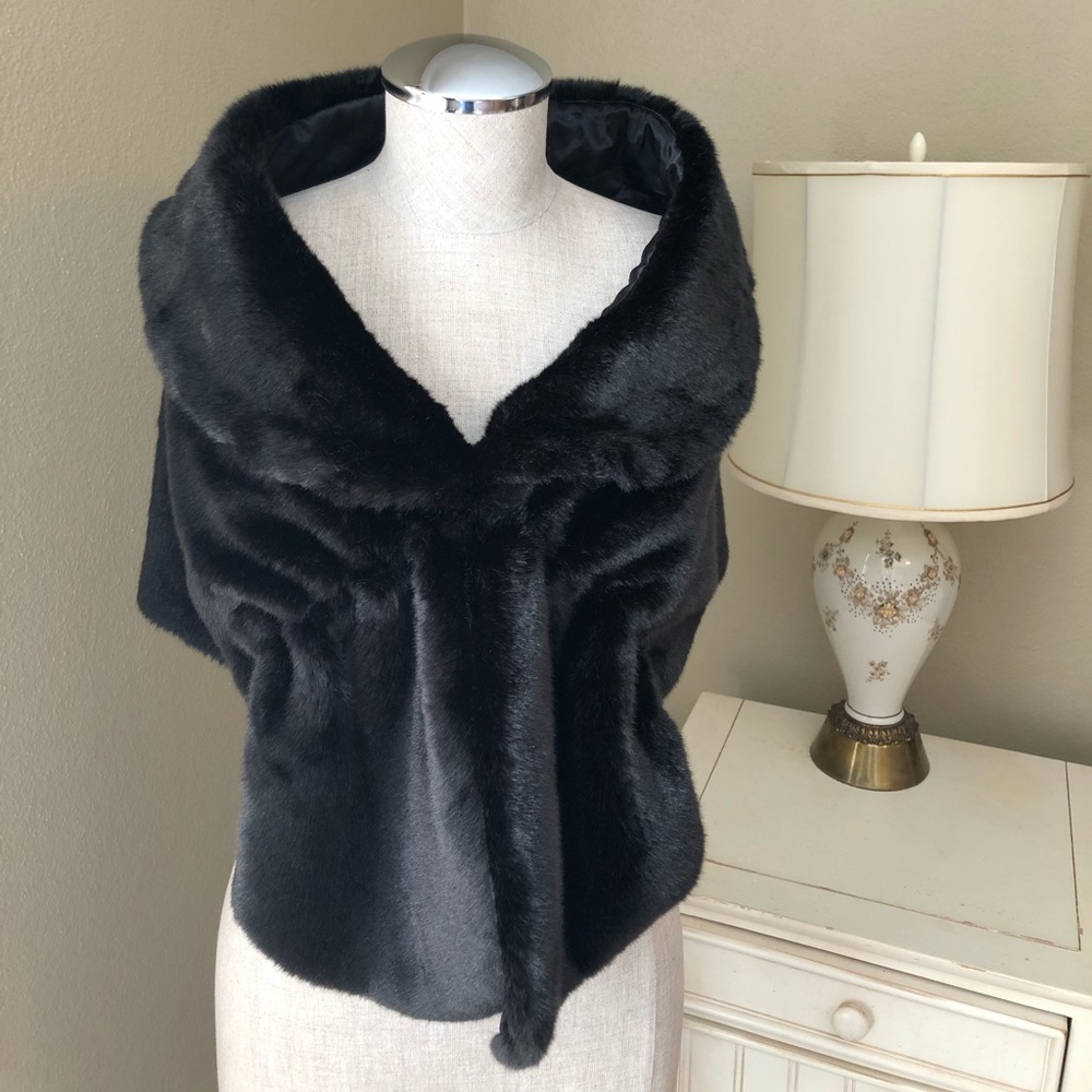Black Fur Cape